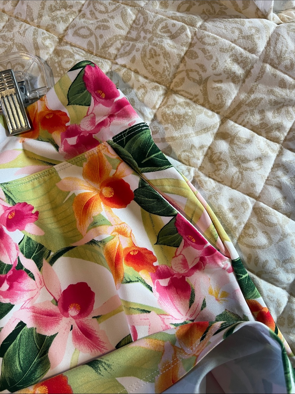 Tommy Bahama Floral Mini Skirt - Pink, Green & Yellow - Picture 4 of 4